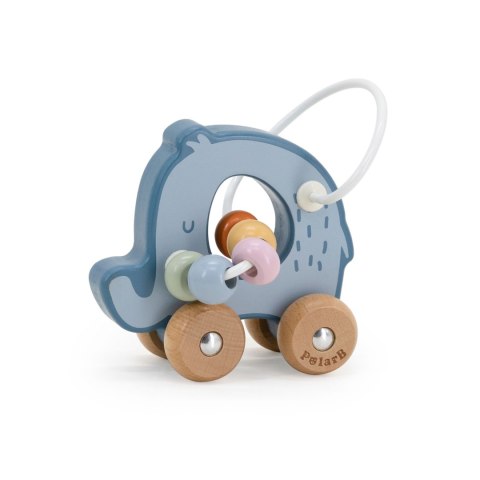 VIGA Labirynt koralikowy na kółkach - Słoń 12M+