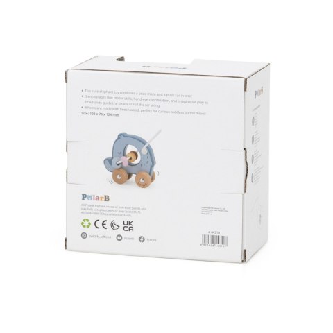 VIGA Labirynt koralikowy na kółkach - Słoń 12M+