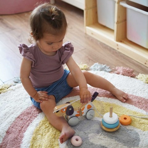 VIGA PolarB Drewniany Piesek do Ciągnięcia Koordynacja, Równowaga