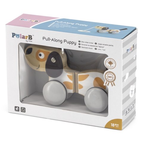 VIGA PolarB Drewniany Piesek do Ciągnięcia Koordynacja, Równowaga