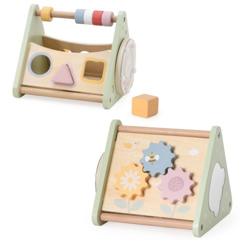 VIGA Trójkąt Aktywności - Drewniana Zabawka Edukacyjna 5w1