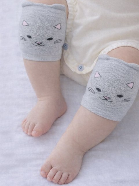 NOVITI SA001-G-01 Nakolanniki do raczkowania bawełniane dziewczęce mix one size