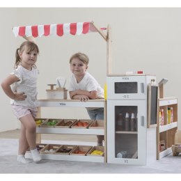 VIGA Drewniany Zestaw Stragan Sklep Supermarket XXL