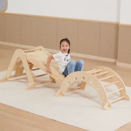 Viga Domowy Plac Zabaw 3w1: Trójkąt Pikler, Bujak i Zjeżdżalnia