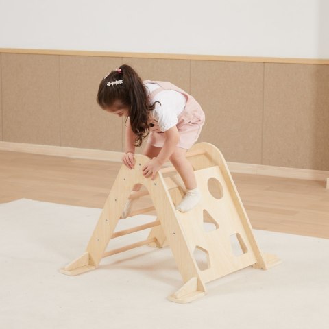 Viga Domowy Plac Zabaw 3w1: Trójkąt Pikler, Bujak i Zjeżdżalnia