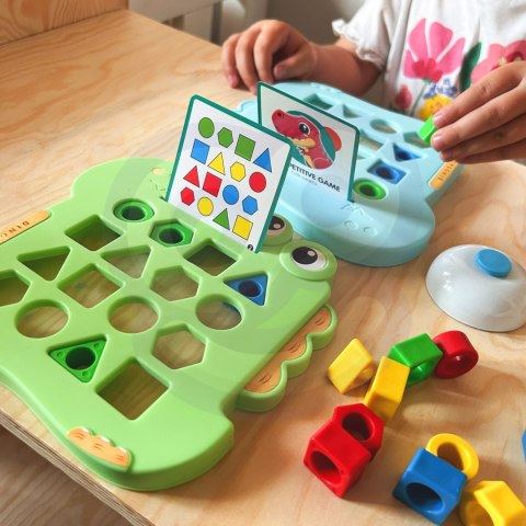 WOOPIE Układanka Montessori Dinozaur Gra Zręcznościowa Dopasuj Kształty