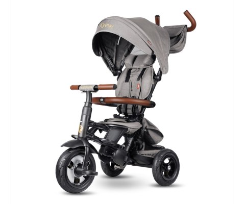 MILLY MALLY 5901 Qplay Rowerek Trójkołowy Rito Deluxe Rubber Grey