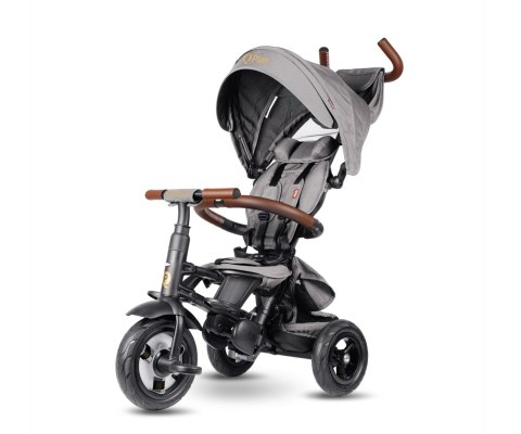MILLY MALLY 5901 Qplay Rowerek Trójkołowy Rito Deluxe Rubber Grey
