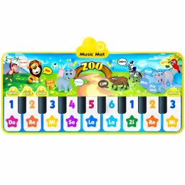 Mata Taneczna Interaktywna Pianinko Zwierzęta ZOO 10 Melodii 126 cm