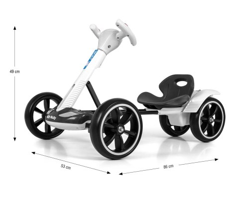 MILLY MALLY 6838 Pojazd na akumulator Gokart Bolt White (akumulator 6)