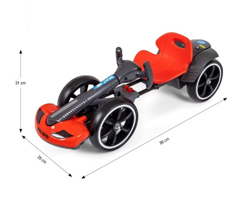 MILLY MALLY 6839 Pojazd na akumulator Gokart Bolt Red (akumulator 6)
