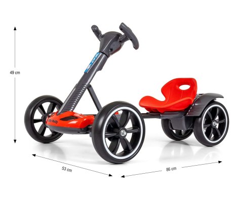 MILLY MALLY 6839 Pojazd na akumulator Gokart Bolt Red (akumulator 6)