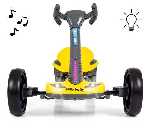 MILLY MALLY 6841 Pojazd na akumulator Gokart Bolt Yellow (akumulator 6)