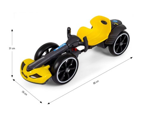 MILLY MALLY 6841 Pojazd na akumulator Gokart Bolt Yellow (akumulator 6)