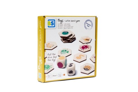 BS Toys, drewniana gra 4 w 1 Znajdź robaczka XL