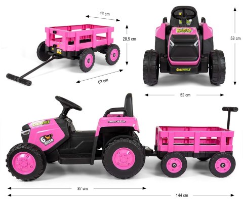 MILLY MALLY 6835 Pojazd na akumulator Rolly Pink (akumulator 12)