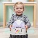 Nocnik antypoślizgowy z oparciem i wkładem sunbaby UNICORN biały & fioletowy