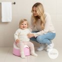 Nocnik antypoślizgowy z oparciem i wkładem sunbaby różowy & biały