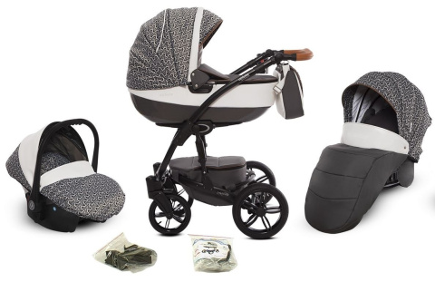 EXCLUSIVE 3w1 BabyActive wózek głęboko-spacerowy + fotelik samochodowy 0m+
