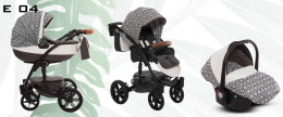 EXCLUSIVE 3w1 BabyActive wózek głęboko-spacerowy + fotelik samochodowy 0m+ E04