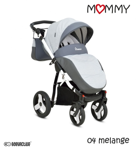 MOMMY 3w1 BabyActive wózek głęboko-spacerowy + fotelik samochodowy 0m+