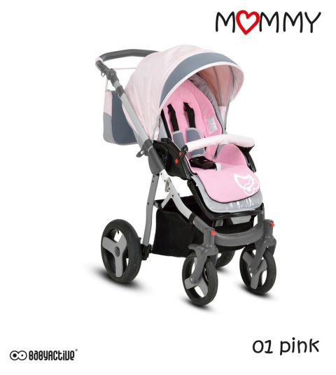 MOMMY 3w1 BabyActive wózek głęboko-spacerowy + fotelik samochodowy 0m+