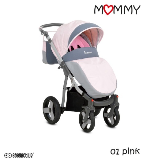 MOMMY 3w1 BabyActive wózek głęboko-spacerowy + fotelik samochodowy 0m+