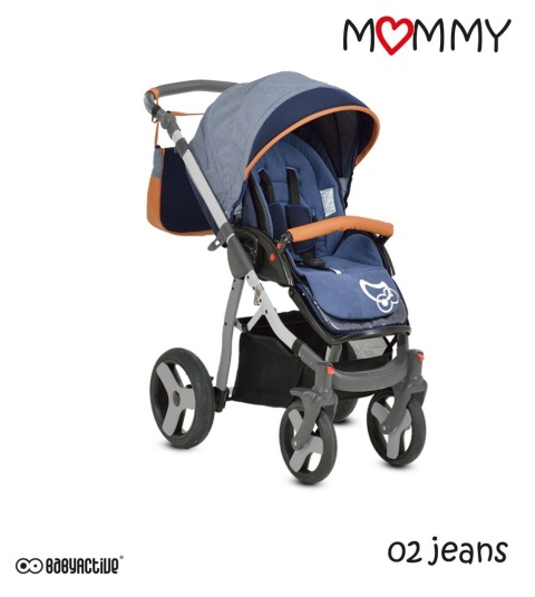 MOMMY 3w1 BabyActive wózek głęboko-spacerowy + fotelik samochodowy 0m+