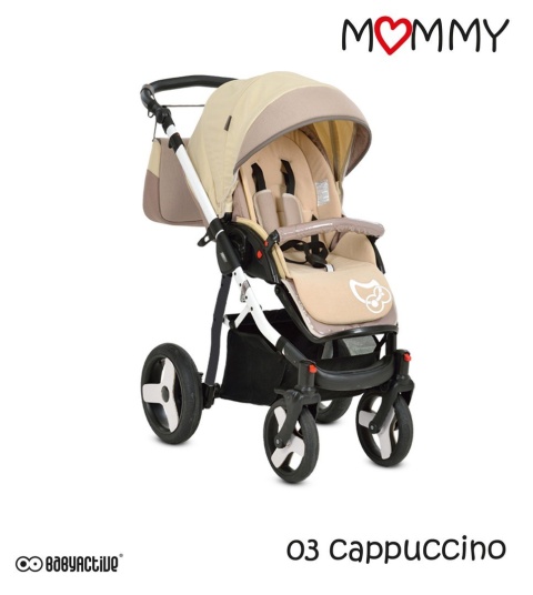 MOMMY 3w1 BabyActive wózek głęboko-spacerowy + fotelik samochodowy 0m+
