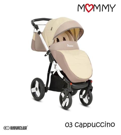 MOMMY 3w1 BabyActive wózek głęboko-spacerowy + fotelik samochodowy 0m+