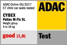 PALLAS M-FIX SL CYBEX 4* ADAC 9-36 kg, od ok. 9 miesięcy do 12 lat