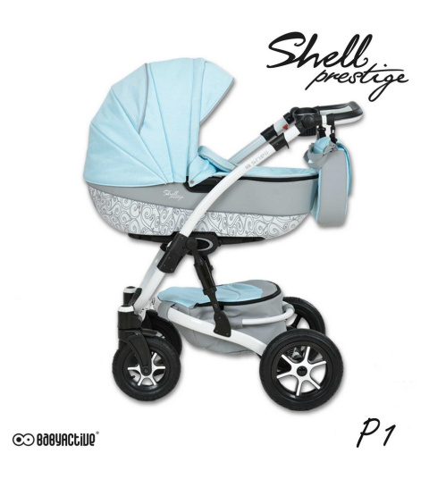 SHELL PRESTIGE 3w1 BabyActive wózek głęboko-spacerowy + fotelik samochodowy 0m+ P01