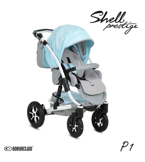 SHELL PRESTIGE 3w1 BabyActive wózek głęboko-spacerowy + fotelik samochodowy 0m+ P01