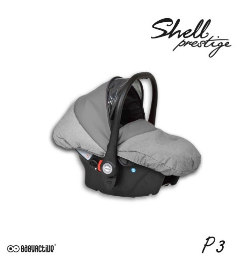 SHELL PRESTIGE 3w1 BabyActive wózek głęboko-spacerowy + fotelik samochodowy 0m+ P03