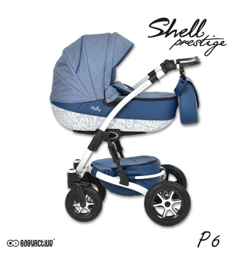 SHELL PRESTIGE 3w1 BabyActive wózek głęboko-spacerowy + fotelik samochodowy 0m+ P06