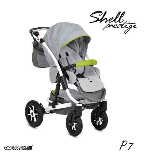 SHELL PRESTIGE 3w1 BabyActive wózek głęboko-spacerowy + fotelik samochodowy 0m+ P07