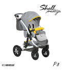 SHELL PRESTIGE 3w1 BabyActive wózek głęboko-spacerowy + fotelik samochodowy 0m+ P08