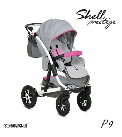 SHELL PRESTIGE 3w1 BabyActive wózek głęboko-spacerowy + fotelik samochodowy 0m+ P09