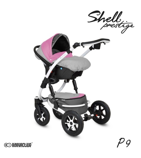 SHELL PRESTIGE 3w1 BabyActive wózek głęboko-spacerowy + fotelik samochodowy 0m+ P09