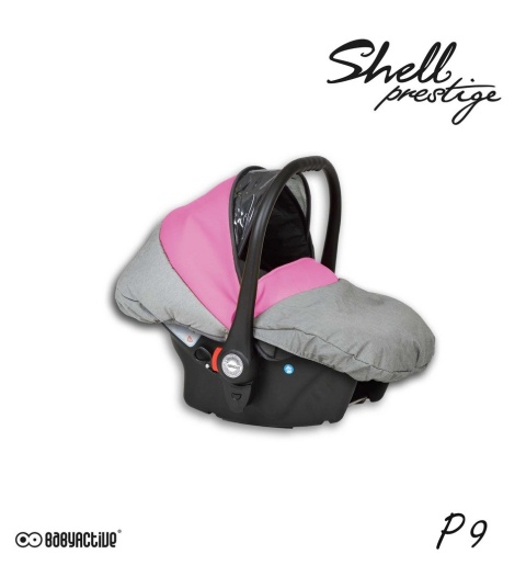 SHELL PRESTIGE 3w1 BabyActive wózek głęboko-spacerowy + fotelik samochodowy 0m+ P09