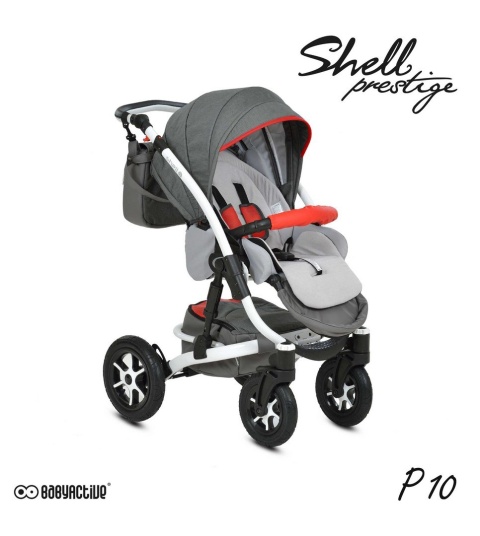 SHELL PRESTIGE 3w1 BabyActive wózek głęboko-spacerowy + fotelik samochodowy 0m+ P10