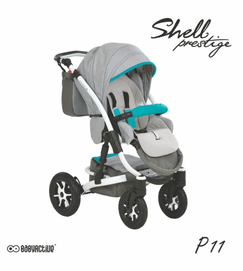 SHELL PRESTIGE 3w1 BabyActive wózek głęboko-spacerowy + fotelik samochodowy 0m+ P11