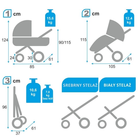 SHELL PRESTIGE BLACK 3w1 BabyActive wózek głęboko-spacerowy + fotelik samochodowy 0m+