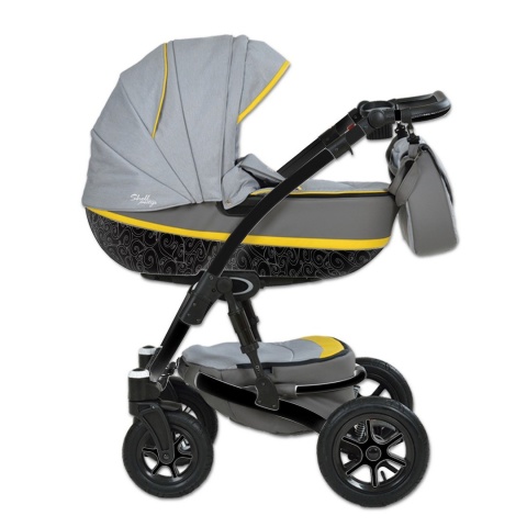 SHELL PRESTIGE BLACK 3w1 BabyActive wózek głęboko-spacerowy + fotelik samochodowy 0m+