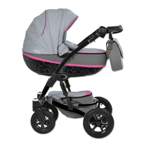 SHELL PRESTIGE BLACK 3w1 BabyActive wózek głęboko-spacerowy + fotelik samochodowy 0m+