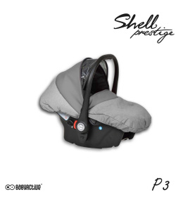 SHELL PRESTIGE BLACK 3w1 BabyActive wózek głęboko-spacerowy + fotelik samochodowy 0m+ P03