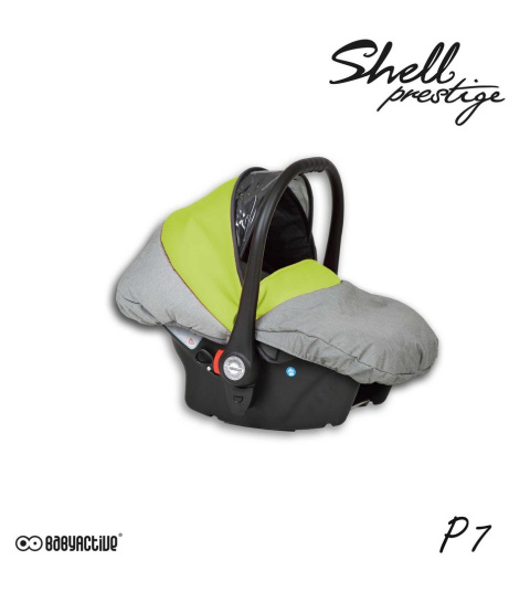 SHELL PRESTIGE BLACK 3w1 BabyActive wózek głęboko-spacerowy + fotelik samochodowy 0m+ P07