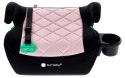 Fotelik podstawka booster siedzisko samochodowe SUNBABY - ISOFIX LittleNestPro 125-150 cm z uchwytem na kubek - czarny & różow