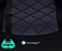 Fotelik podstawka booster siedzisko samochodowe SUNBABY - ISOFIX LittleNestPro 125-150 cm z uchwytem na kubek - czarny