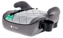 Fotelik podstawka booster siedzisko samochodowe SUNBABY - ISOFIX LittleNestPro 125-150 cm z uchwytem na kubek - szary
